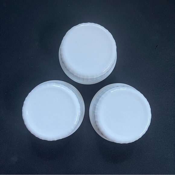 Three Corning Ware Stoneware White French Ramekin Bakeware Round Baking Dish EUC - Picture 2 of 4